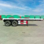 Heavy Duty Fuwa Axle 13t Semi Flat Bed Trailer For Sale