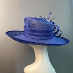 Millinery Supplies Party Decoration Sinamay Base Hat With Feather