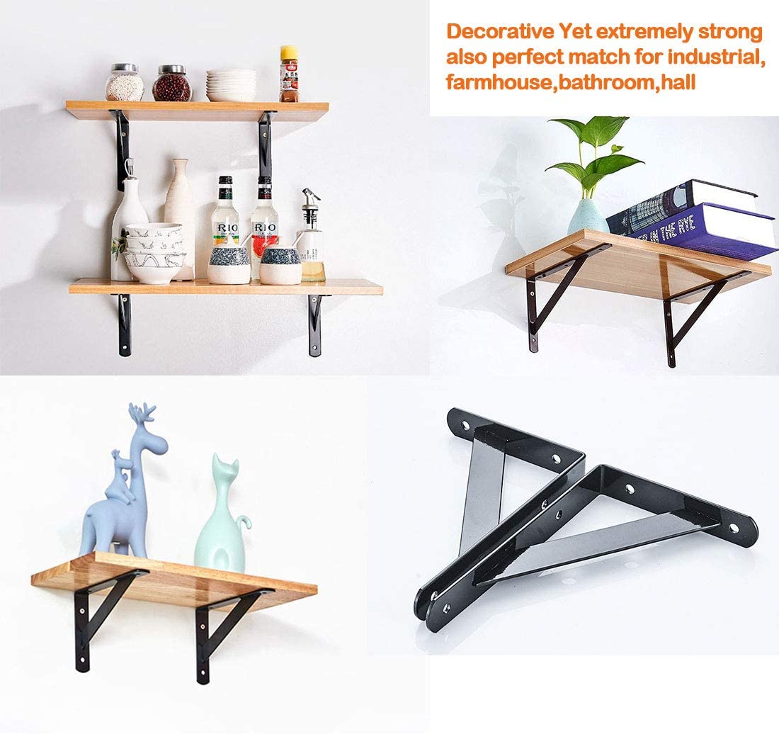 Home Decoration Right Angle Wall Mount Shelf Support Bracket Heavy Duty Shelf Bracket