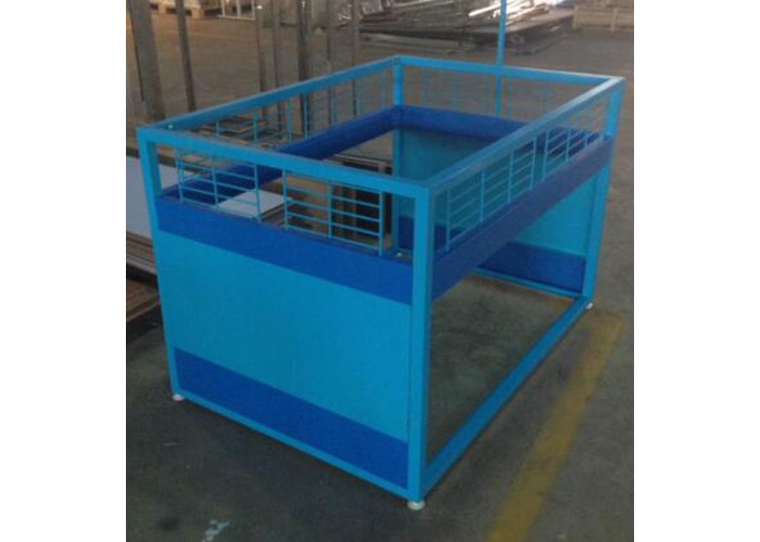 Professional Metal Promotion Display Counter High Grade With Dia 5mm Wire Shelf