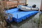 Floating pontoon dock for jet ski
