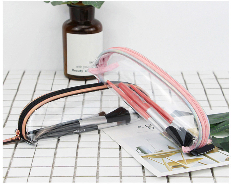 Eco-Friendly Waterproof Transparent Large Capacity Makeup Brush PVC Bag