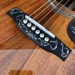 Factory KOA wood classic acoustic guitar,Life tree Ebony Fingerboard,Abalone