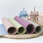 BPA Free Non Slip Kids Silicone Placemat Colorful With Customized Logo table mat