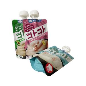 Wholesale Custom Print Foil Packaging Stand Up Pouch Reusable Juice Spout Pouch with Cap Reusable from china suppliers