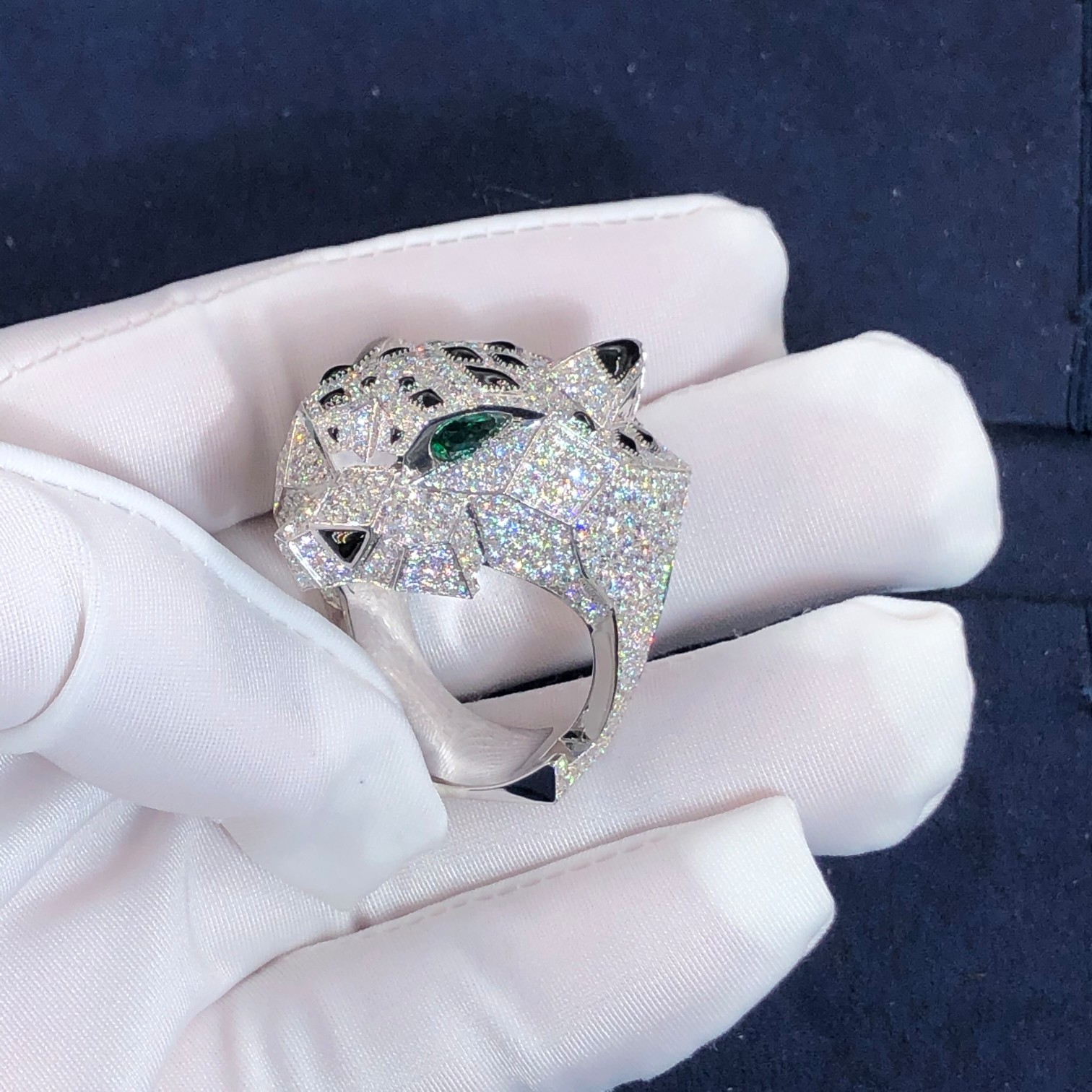 Hot Selling Natural Diamond Jewelry 18k Gold Car Tier PanthèRe De Car tier Ring