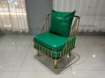 Green Gold Texture 56cm 77cm Wrought Iron Outdoor Sofa