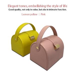 Wholesale pink Portable Jewelry display Box PU Leather Storage Case from china suppliers