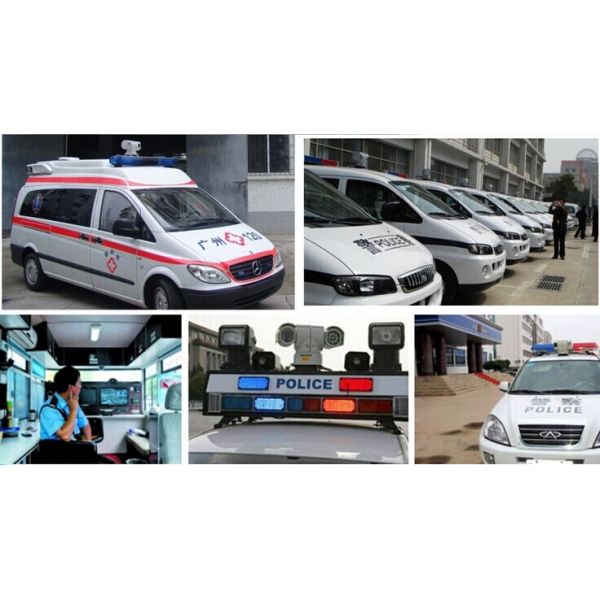 1/3" Sony CCD 360 Degree Rotation Armed Escort Vehicle Security Camera System