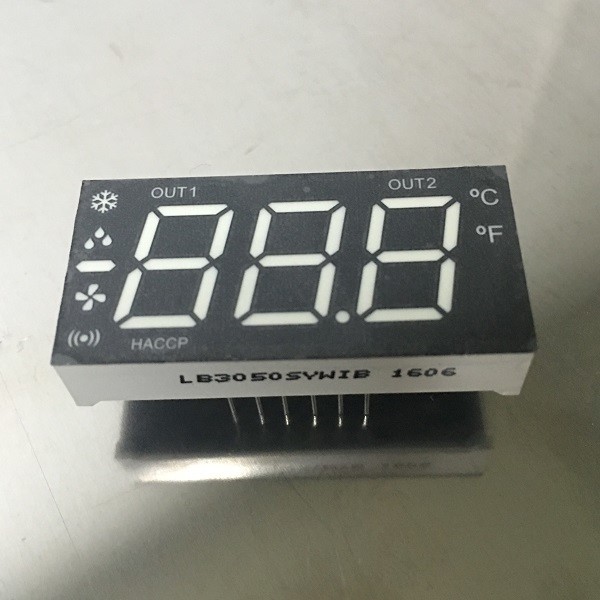 Multi Colour 0.50lnch Triple Digit Seven Segment LED Display For Heating common anode CC/CA longlife time