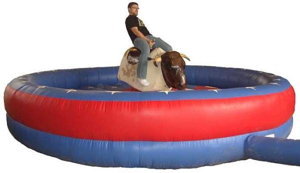Adult Playing Inflatable Mechanical Bull , Tarpaulin Mechanical Rodeo Bull for 1