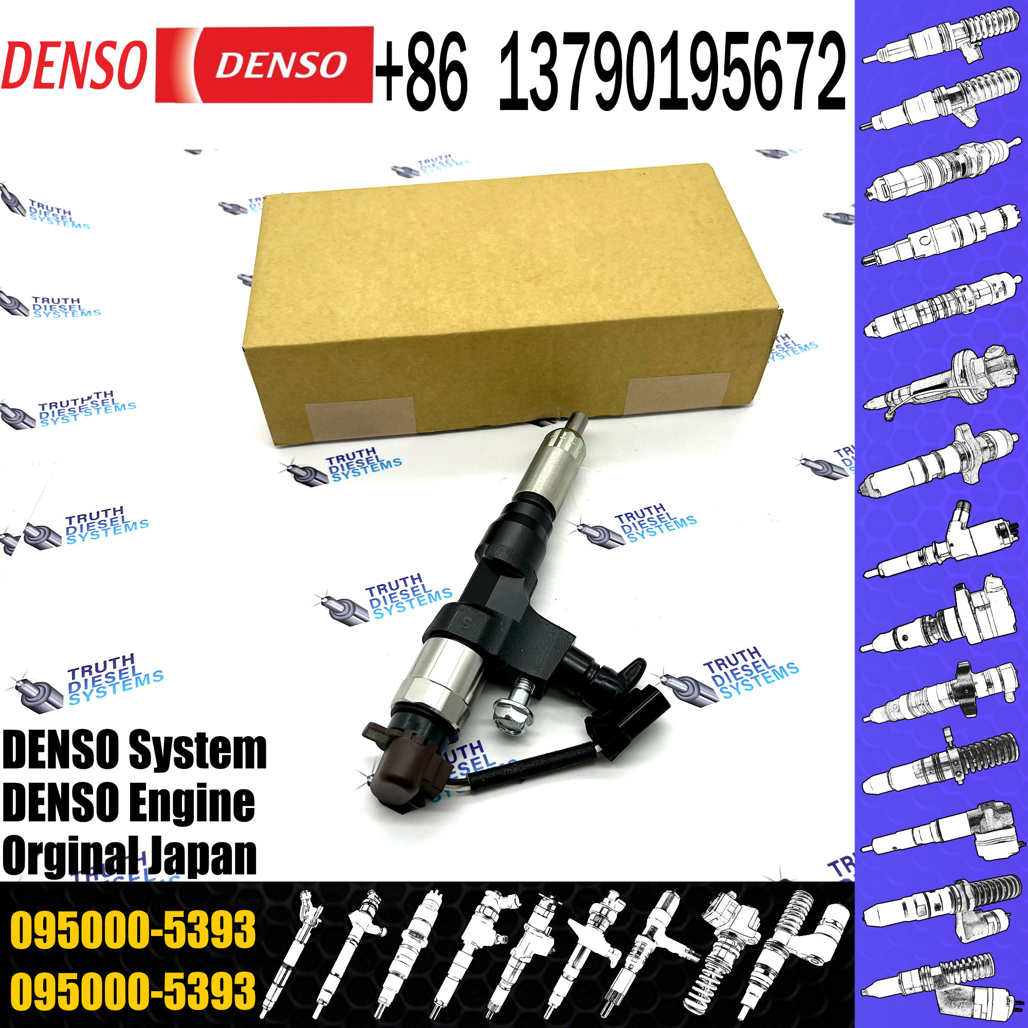 Common Rail Fuel Injector 095000-5391 Fuel Injectors 095000-5392 095000-5393 For Hino PC11 4HK1 6HK1 0950005391