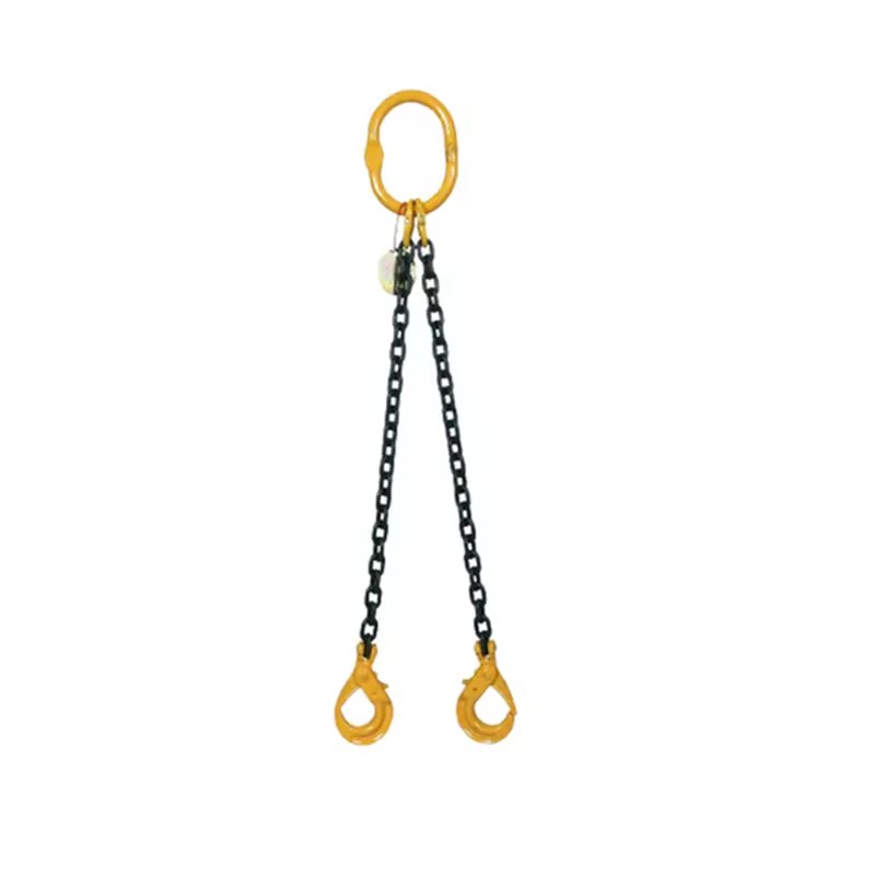 8mm Black Finish G80 Alloy Steel Chain Sling with Two Legs for Lifting EN818-2 Durable