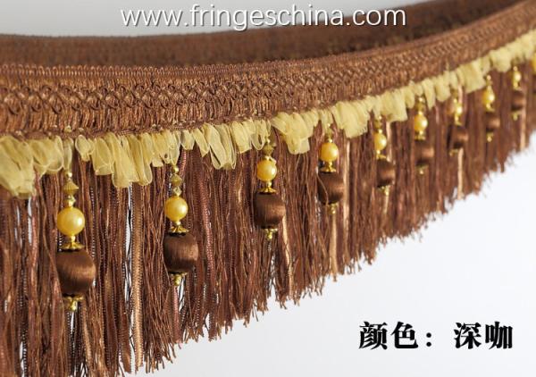 Handmade fashionable chain beads lace tassels fringes for curtain/sofa/pillow