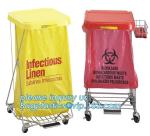 HDPE plastic drawstring biohazard garbage waste, Heavy duty safety plastic