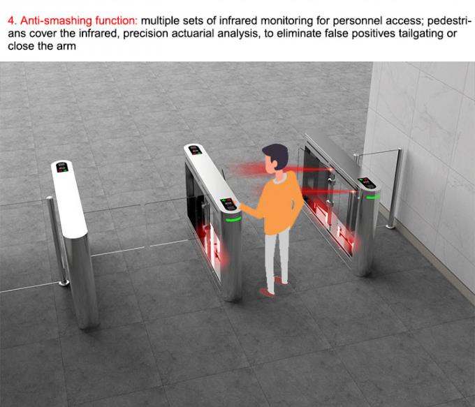 Factory Application Pedestrian Swing Gate Turnstile  With Card And Qr Code 7