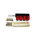 2 Ohm 4 Cylinder Red Coil LPG CNG Rail Injector Anti Corrosion For Autogas Kits