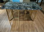 Electrostatic Paint Surface 75cm Wrought Iron Marble Table