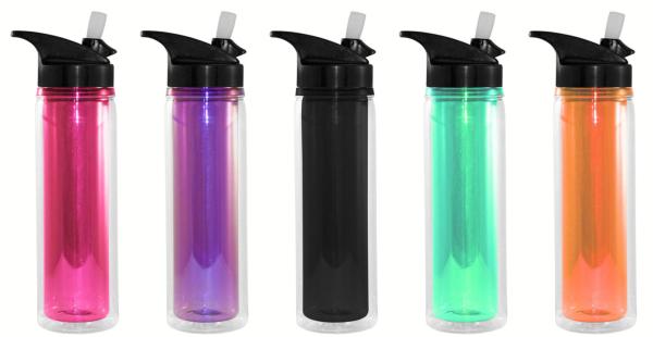 Tritan insulated plastic bottle, double wall water bottle, bpa free plastic
