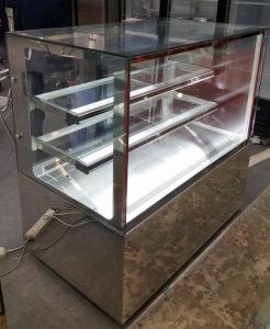 Wholesale Front Straight Glass Cake Showcase Refrigerator With 2 Upper Glass Shelf from china suppliers
