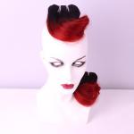 8 Inches Wholesale Peruvian Hair Ombre Red Color Snail Weft Machine