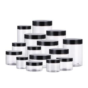 Wholesale Clear Food Container Plastic Storage Jars 4oz 8oz With Plastic Lid Metal Lid from china suppliers