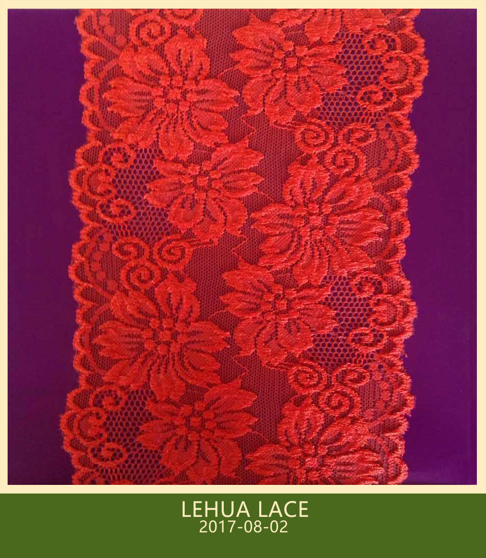Hot Selling and nice quality Nylon Spandex Stretchy Brazil Lace from China