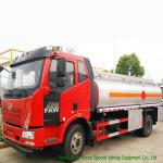 FAW 9CBM Petroleum Oil Tanker Truck For Transport With 3 Persons Seater