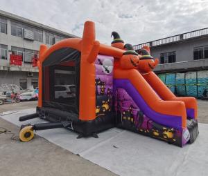 Wholesale Kids Bounce Playhouse Halloween Jumping Castle With Slide Fire Resistant from china suppliers