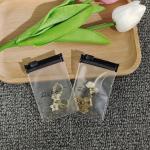 Custom Plastic PVC Zipper Bags Frosted for Earrings Jewelry Packaging