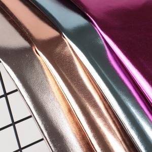 Wholesale 0.5mm Laser Engrave PU Leather Eco Friendly Metal Shiny PU Leather from china suppliers