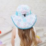 Summer UV Protection Bucket Hat Round brim 100% Polyester 46cm for babys