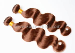 Wholesale Top Quality 55 CM Body Wave Light Brown Remy Human Hair Weft Extensions for sale from china suppliers