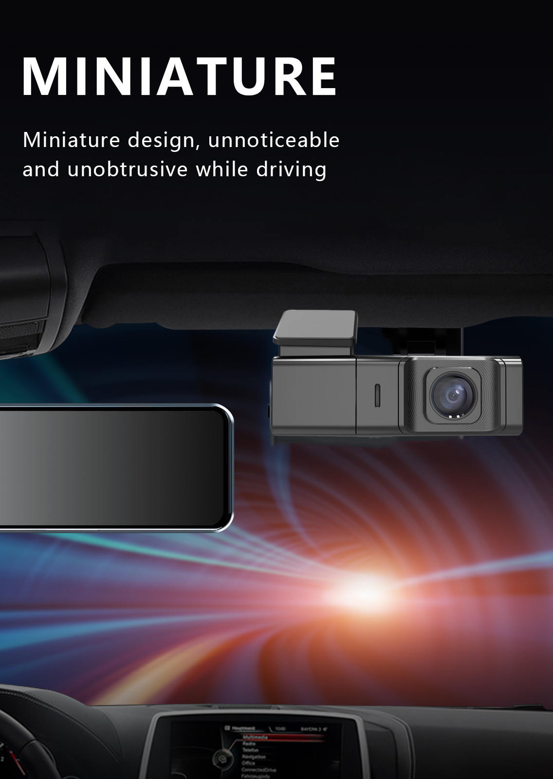 2K 4k Adas Dvr Android Black Box Camera Auto Front Inside And Rear 24h Parking