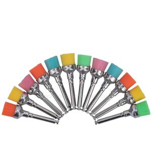 Wholesale OEM Dental Cleaning Prophy Brush Cup Shape Soft Colorful Nylon Latch Style Handle from china suppliers