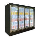 Fan Cooling Auto Spring Back Glass Door Upright Freezer Merchandiser Refrigerato