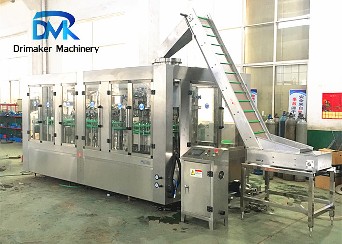 130 Bpm Milk Glass Bottle Packing Machine Crown Cap Sealing Inside Rinsing Type