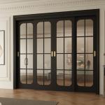 Powder Coated Aluminium Sliding Doors Double Glazed For 100 / 120 Sliding Door