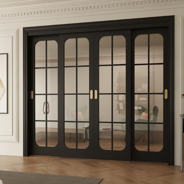 Powder Coated Aluminium Sliding Doors Double Glazed For 100 / 120 Sliding Door