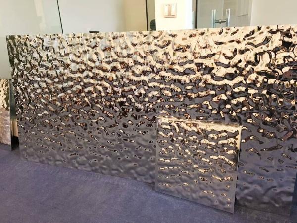 Foshan Factory Water Ripple Pattern Mirrror Finish Color Stainless Steel Sheets