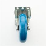 Suspension 4 Polyurethane Casters Blue PU Wheels For Trolley