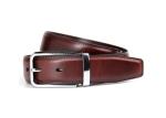 Brown 140CM Mens Leather Dress Belt With Alloy Pin Buckle