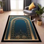 National Style Prayer Floor Carpet Rug Machinable Arabic Printed Worship Mat