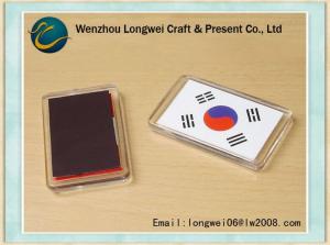 Wholesale Country flag photo acrylic fridge magnet of eco friendly material from china suppliers