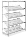 Home Commercial Wire Shelving 5 Tiers Include Horizontal Silver Color