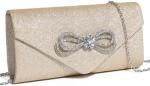 WOMEN EVENING HANDBAG SHINY CRYSTAL BOW FLAP CLUTCH PURSE FOR WOMEN WEDDING