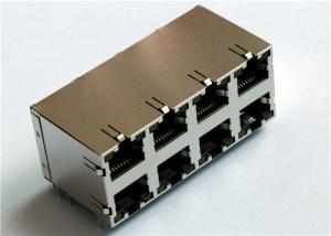Wholesale 2x4 Port 6P6C Stacked Connector N3JD4-035-02 Shielded w/LED from china suppliers