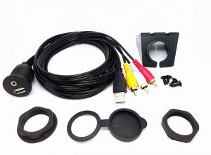 Wholesale 6 Ft USB Extension Data Cable Audio Video Flush Mount Set For Car Dashboard from china suppliers