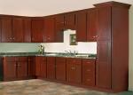 Ancient Solid Wood Kitchen Cabinets , Hanging Kitchen Wall Cabinets With Quartz