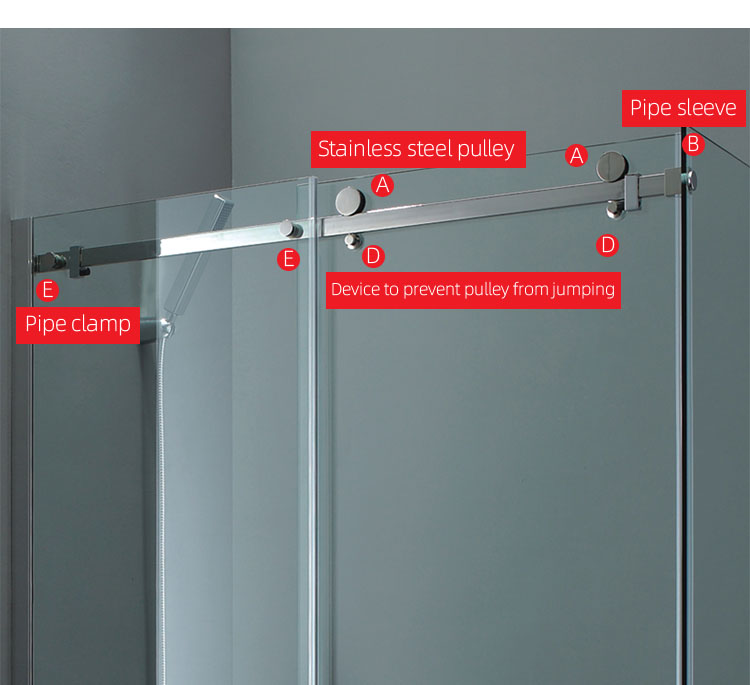 Sliding Golden Bathroom Fittings Accessories Kit for Door Satin/Polish/Matt Black Finish